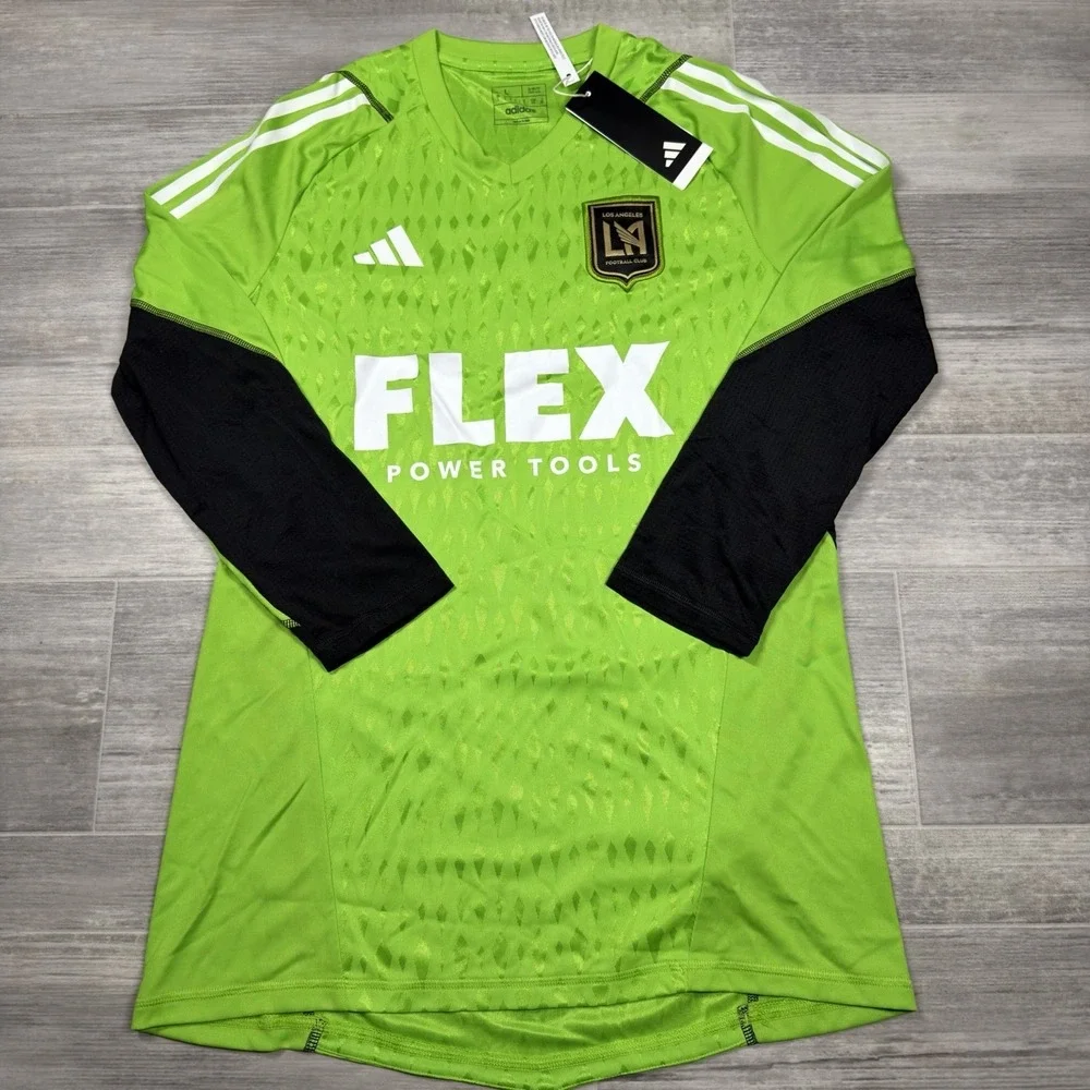 LAFC Adidas 2023 Goalkeeper Long Sleeve Jersey Men Medium‎ Slim Fit Green HY7649